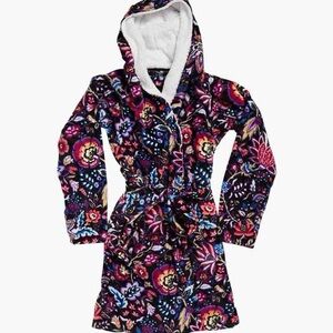 Vera Bradley hooded fleece robe in Foxwood floral print